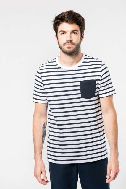 STRIPED SHORT SLEEVE SAILOR T-SHIRT WITH POCKET