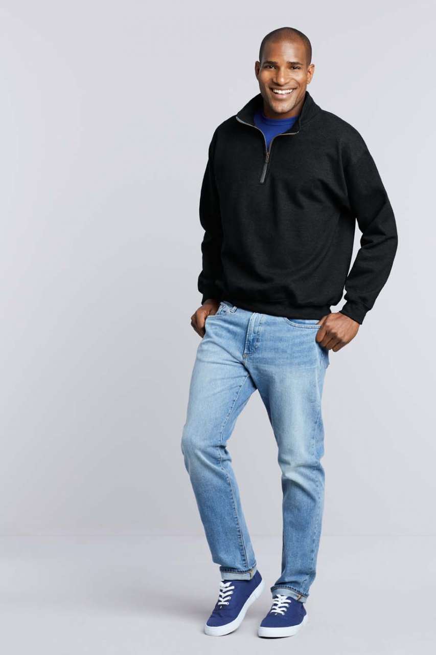 Gildan Heavy Blend™ Adult Vintage Cadet Collar Sweatshirt-1//4 neck zip-S to 3XL