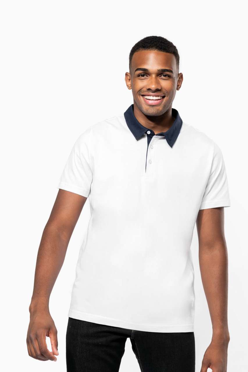 KA260 MEN'S TWO-TONE JERSEY POLO SHIRT