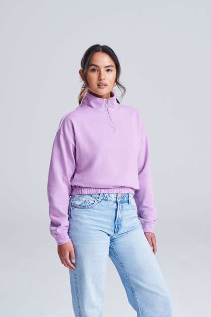 WOMEN'S CROPPED 1/4 ZIP SWEAT