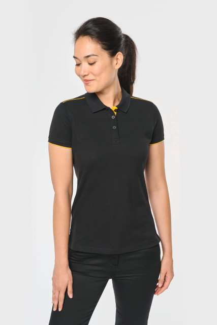 LADIES' SHORT-SLEEVED CONTRASTING DAYTODAY POLO SHIRT (ex.KA271)