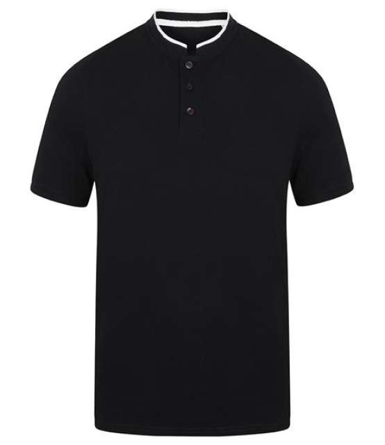 STAND COLLAR STRETCH POLO SHIRT