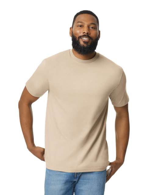 SOFTSTYLE™ MIDWEIGHT ADULT NO LABEL ENZYME WASH T-SHIRT
