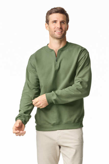 SOFTSTYLE MIDWEIGHT ADULT FLEECE 1/4 ZIP SWEATSHIRT