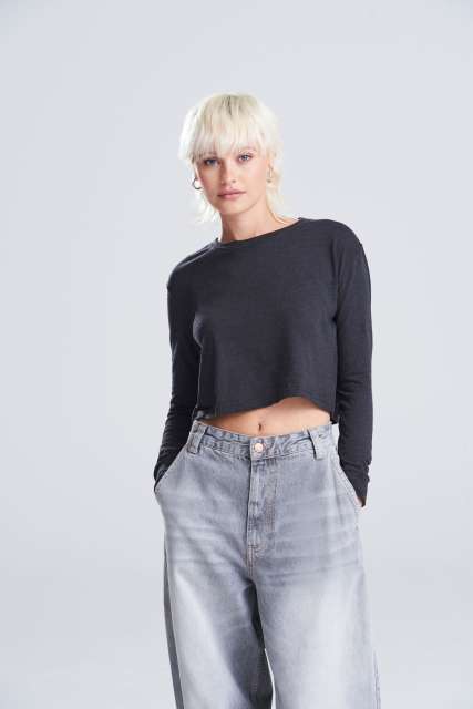 WOMEN'S L/S CROPPED T