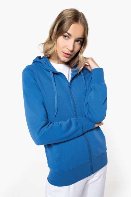 LADIES' ECO-FRIENDLY ZIPPED HOODED SWEATSHIRT