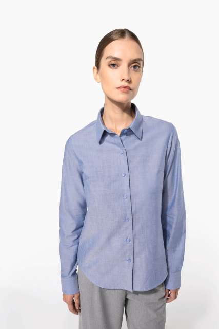 LADIES' LONG-SLEEVED OXFORD SHIRT