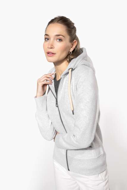 LADIES' VINTAGE ZIPPED HOODED SWEATSHIRT