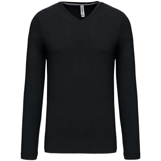 MEN'S LONG-SLEEVED V-NECK T-SHIRT