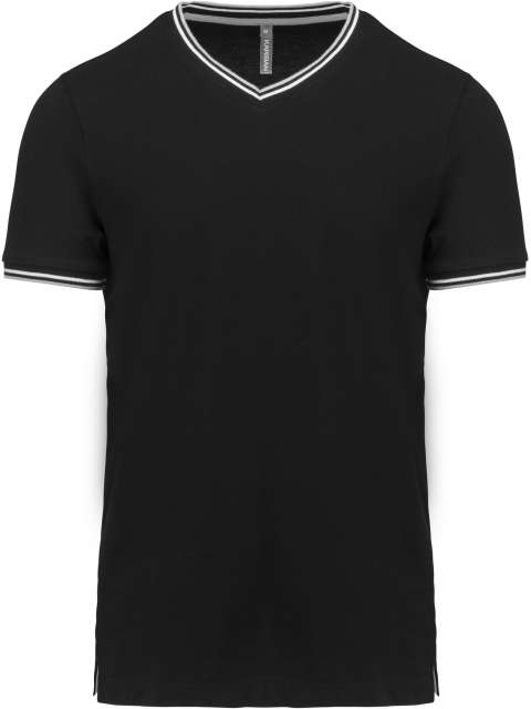 MEN'S PIQUÉ KNIT V-NECK T-SHIRT