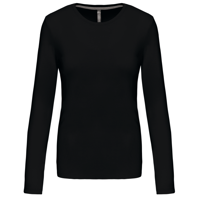 LADIES' LONG-SLEEVED CREW NECK T-SHIRT