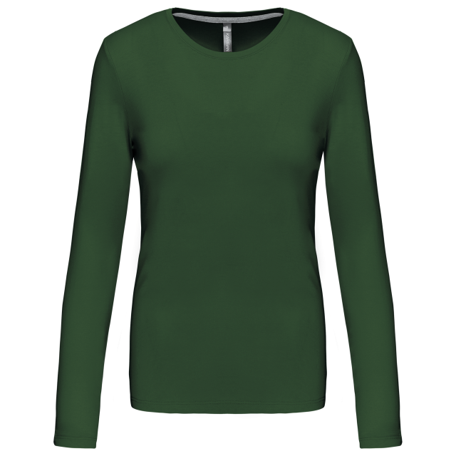 LADIES' LONG-SLEEVED CREW NECK T-SHIRT