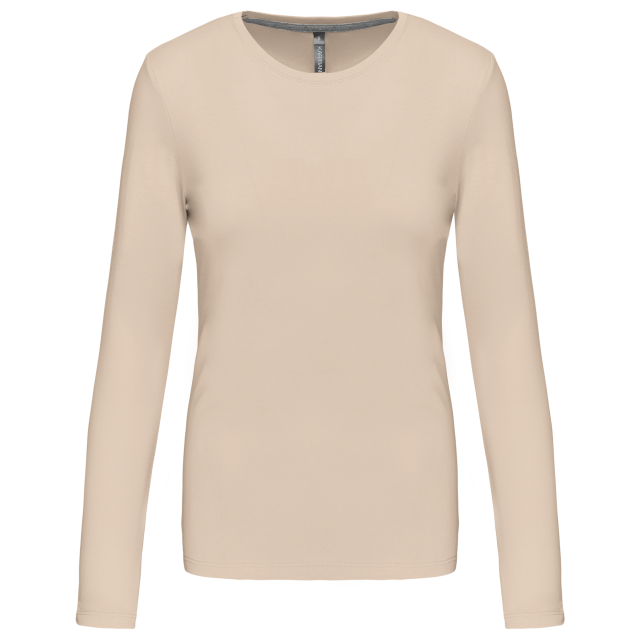 LADIES' LONG-SLEEVED CREW NECK T-SHIRT