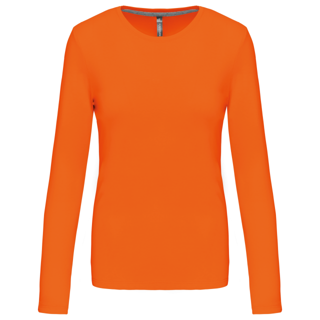 LADIES' LONG-SLEEVED CREW NECK T-SHIRT