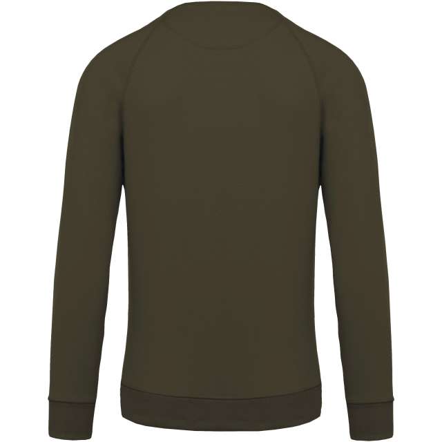 MEN'S ORGANIC COTTON CREW NECK RAGLAN SLEEVE SWEATSHIRT