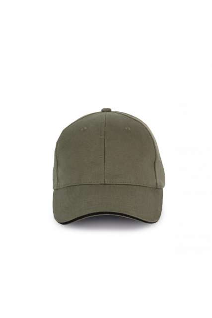CAP IN ORGANIC COTTON WITH CONTRASTING SANDWICH PEAK - 6 PANELS