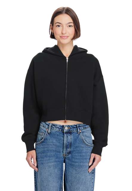 WOMENS RELAXED CROP ZIP