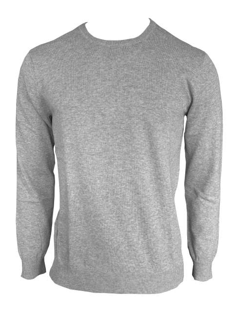MEN’S CREW NECK FINE GAUGE COTTON PULLOVER