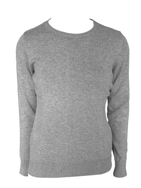 WOMEN’S CREW NECK FINE GAUGE COTTON PULLOVER