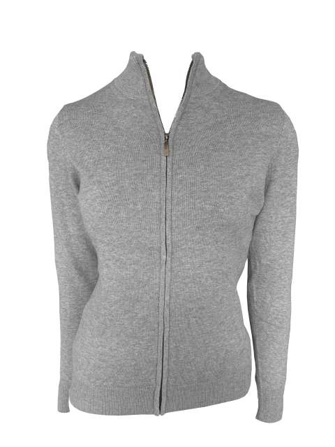 WOMEN’S FULL ZIP CARDIGAN FINE GAUGE COTTON