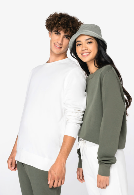 ECO-FRIENDLY UNISEX FRENCH TERRY CREW NECK SWEATSHIRT