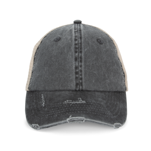ECO-FRIENDLY UNISEX RIPPED EFFECT TRUCKER CAP