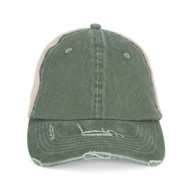 ECO-FRIENDLY UNISEX RIPPED EFFECT TRUCKER CAP