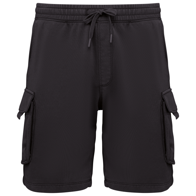 MEN’S FRENCH TERRY WASHED  EFFECT CARGO SHORTS