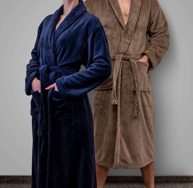 OLIMA CORAL FLEECE BATHROBE
