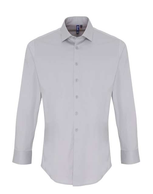 MEN'S STRETCH-FIT COTTON POPLIN LONG SLEEVE SHIRT