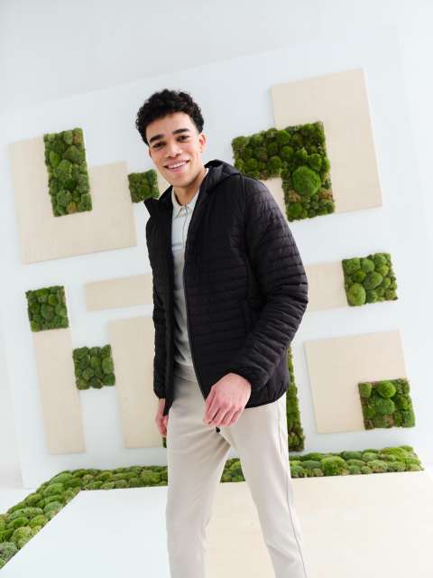 HONESTLY MADE RECYCLED THERMAL HOODED JACKET