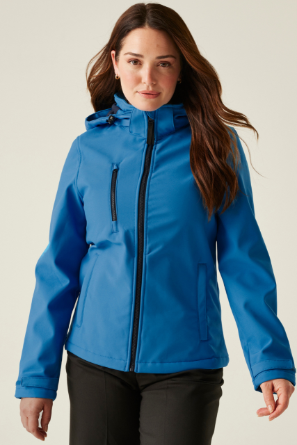 WOMEN'S VENTURER 3 LAYER HOODED PRINTABLE SOFTSHELL JACKET