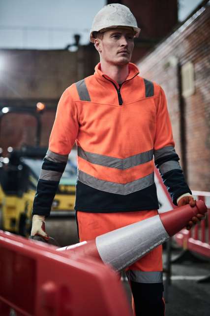 PRO HI-VIS HALF ZIP FLEECE TOP
