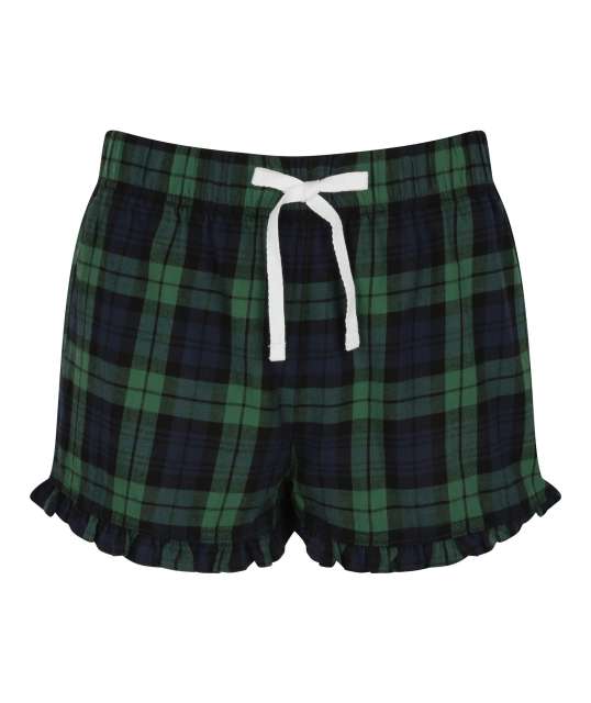 WOMEN'S TARTAN FRILL LOUNGE SHORTS