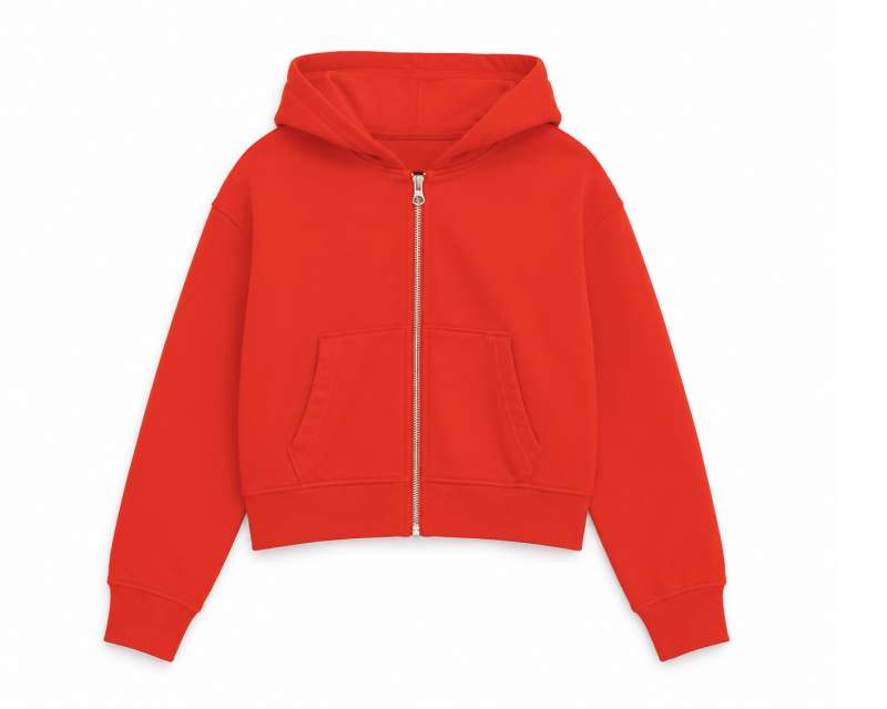 WOMENS CROP ZIP HOODIE